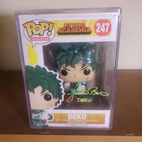FUNKO POP DEKU #247 AUTOGRAPHED BY JUSTIN BRINER- MY HERO ACADEMIA - PopFictionParlor