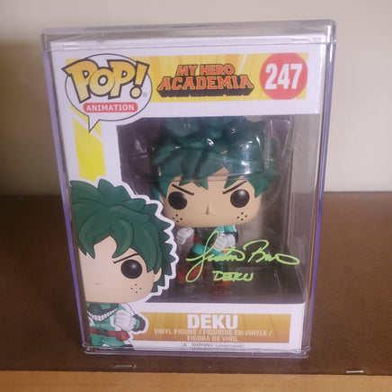 FUNKO POP DEKU #247 AUTOGRAPHED BY JUSTIN BRINER- MY HERO ACADEMIA - PopFictionParlor