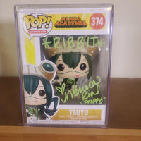 FUNKO POP TSUYU #374 AUTOGRAPHED BY MONICA RIAL MY HERO ACADEMIA - PopFictionParlor