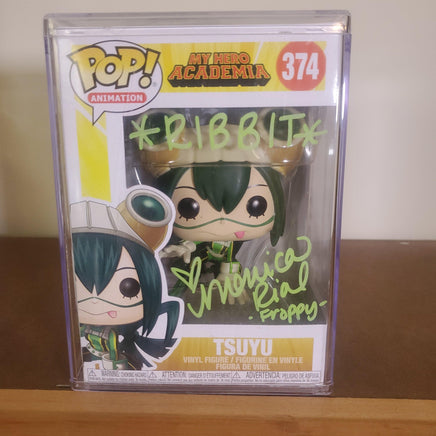 FUNKO POP TSUYU #374 AUTOGRAPHED BY MONICA RIAL MY HERO ACADEMIA - PopFictionParlor