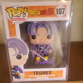 FUNKO POP TRUNKS #107 AUTOGRAPHED BY ERIC VALE DRAGON BALL Z - PopFictionParlor