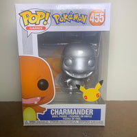 Funko Pop #455 Charmander Pokémon Metallic Silver